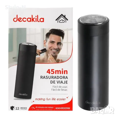 Електрическа самобръсначка портативна DECAKILA KMHR009W, Ф 30 мм, 450 mAh, снимка 4 - Електрически самобръсначки - 50275458