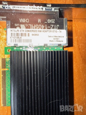 Оригинален Intel X710-T4 4x10Gb Base-T Adapter - 4 портов 10Gbit адаптер , снимка 3 - Мрежови адаптери - 54140950
