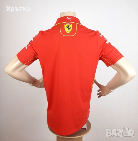 Puma Scuderia Ferrari F1 Team - Оригинална мъжка тениска с яка, снимка 5 - Тениски - 52666417