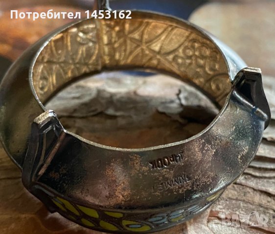 Емайлирано руско съдче за хайвер, снимка 2 - Антикварни и старинни предмети - 31623696