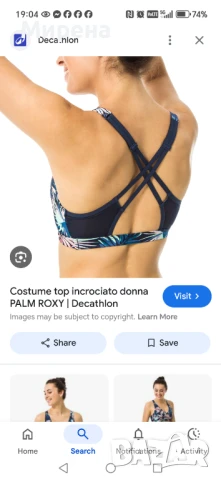 НОВ дамски бански ROXY размер XS, снимка 5 - Бански костюми - 51151992