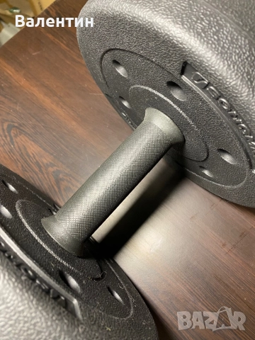 Дъмбели с обща маса 30кг с лост, снимка 4 - Фитнес уреди - 52671813