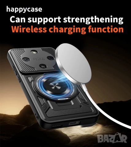 Honor Magic 8 Lite / RUGGED MAGSAFE Удароустойчив кейс калъф гръб с пръстен, снимка 4 - Калъфи, кейсове - 52842582