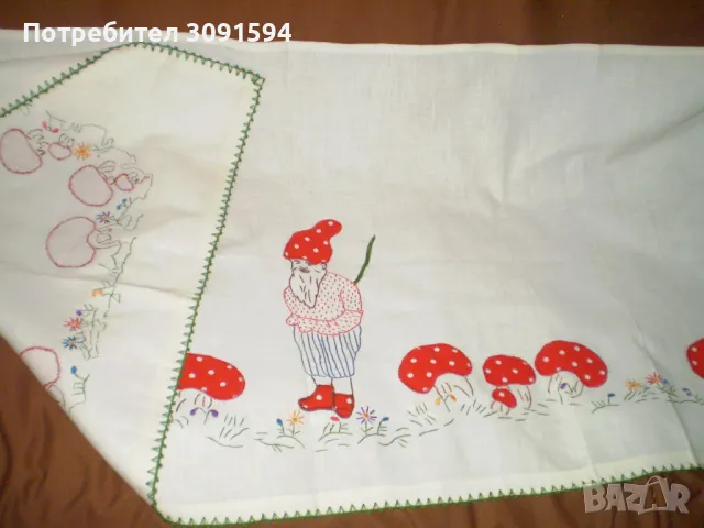 Старо ръчно бродивано перде ковьор, снимка 9 - Други ценни предмети - 48809950