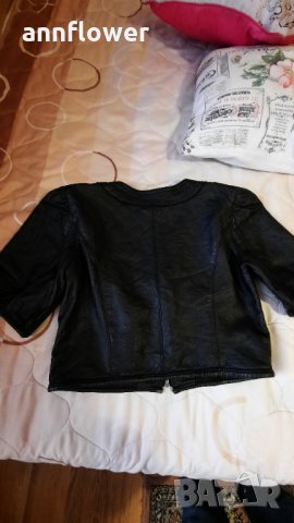 Късо кожено болеро блуза Paprika, снимка 6 - Якета - 32137494