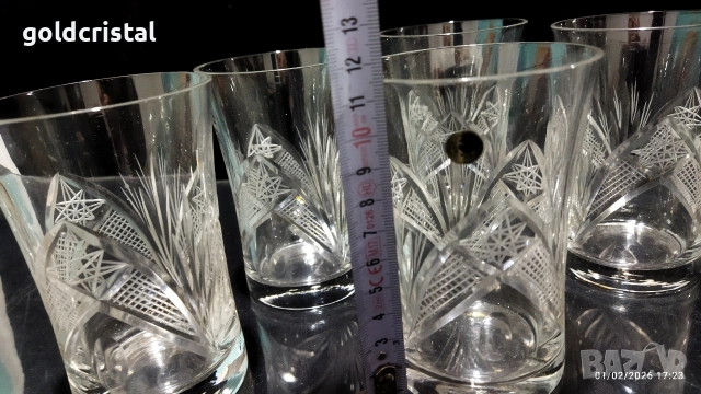 кристални чаши , снимка 3 - Антикварни и старинни предмети - 53310206