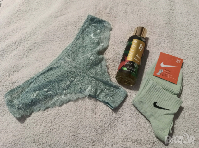 Промо комплект 793-боди мист Luzy 250 мл.+бикини+чорапи Nike, снимка 2 - Комплекти и лотове - 54101337