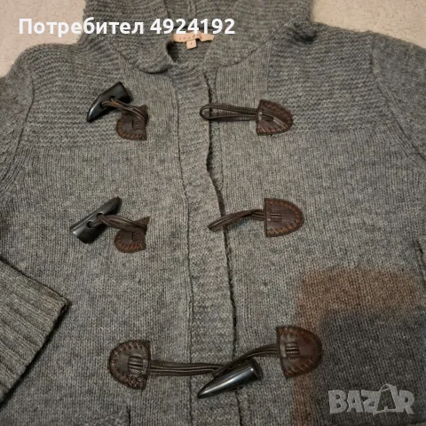 Жилетка вълнена  с качулка Sandro, снимка 3 - Жилетки - 56482253