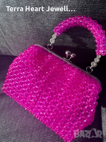 Дамска чанта от кристални мъниста и метална рамка , снимка 8 - Чанти - 52502126