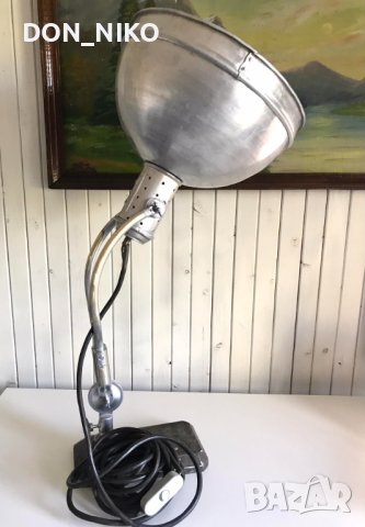 Индустриална настолна лампа, снимка 5 - Антикварни и старинни предмети - 42498465