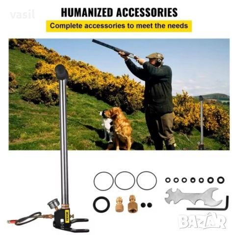 Ръчна помпа VEVOR 3-степенна за PCP въздушна пушка - 4500 PSI, снимка 3 - Въздушно оръжие - 52396682