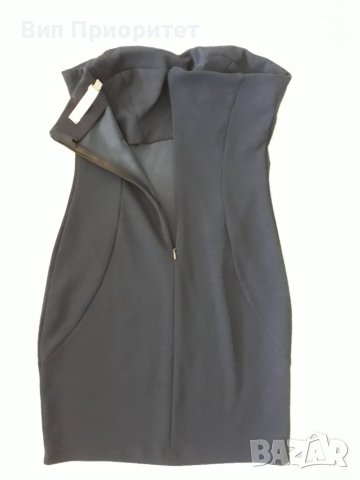 Маркова рокля MISS CHIC тъмносиня вечерна малка елегантна изчистена стилна нова, снимка 10 - Рокли - 37265326