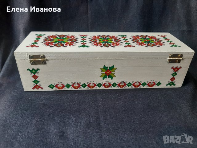 Ръчно изработена народна кутия за бижута, снимка 9 - Бижутерийни комплекти - 34945901