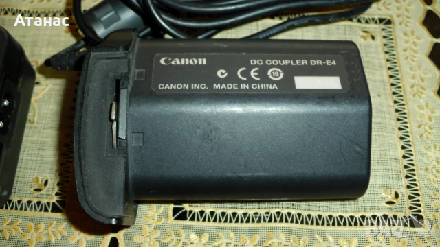 Дъми батерия/ адаптер/ DC COUPLER DR-E4 за CANON EOS 1D X Mark II  EOS-1D X Mark III , снимка 2 - Чанти, стативи, аксесоари - 51187433
