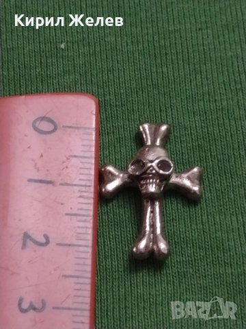 Сребрист метален кръст с череп 💀 дизайнерски модел 37365, снимка 8 - Други - 40413439