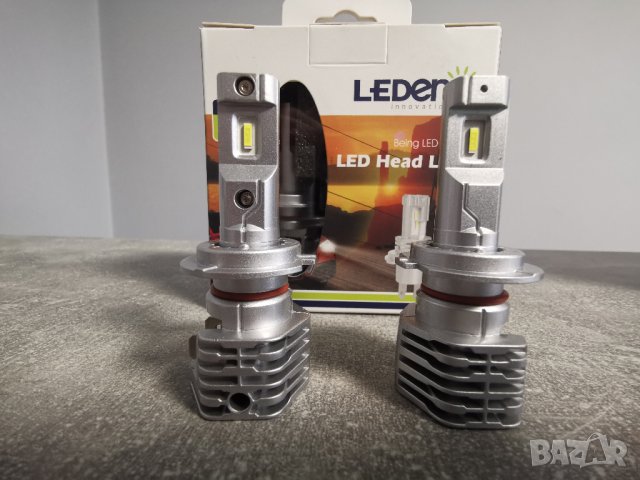 LED крушки за фарове, H1 H7 H4 HB3  HB4 9-32V 44W 4000LM 6500K Ledener, снимка 3 - Аксесоари и консумативи - 33797704