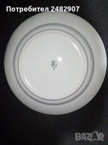 Комплект стари порцеланови чинии - 6 бр. , снимка 4 - Чинии - 42195733