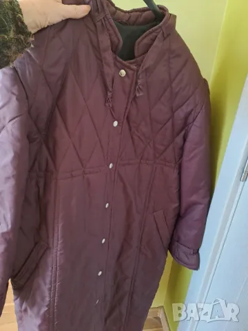 Дамско зимно дълго палто манто шушлеково голям размер, снимка 5 - Палта, манта - 48975930