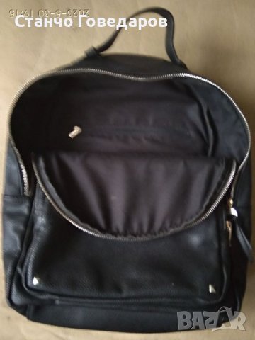 2 броя Дамски черни раници от изкуствена кожа , голяма и малка ., снимка 5 - Раници - 40878280