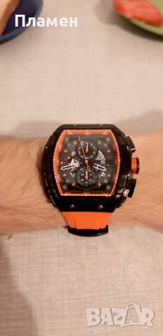 часовник кварцов хронограф MINI FOCUS силиконова каишка Автоматична дата , снимка 16 - Мъжки - 40659357