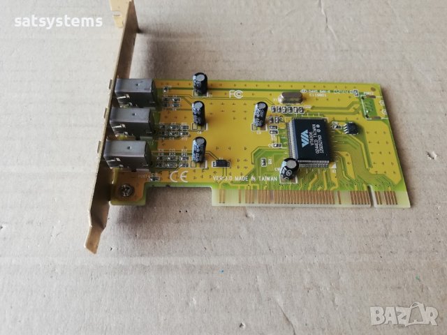 PCI 3-Port 1394 FireWire Adapter Card Q-TEC 510F v3.0 , снимка 5 - Други - 40214775