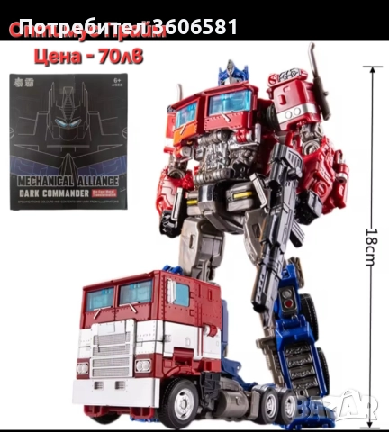 Трансформиращ се модел на Мегатрон/Megatron и Оптимус Прайм/Optimus Prime от Трансформърс, снимка 15 - Коли, камиони, мотори, писти - 49536220