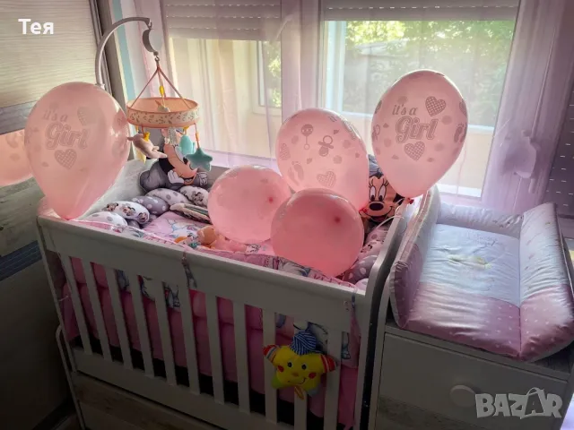 Дървена бебешка кошара , снимка 3 - Бебешки легла и матраци - 48447477