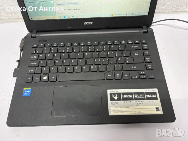 Лаптоп - Acer ES1-411 , Intel Celeron N2840, RAМ 2GB DDR3, HDD 512GB, OS: Windows 10 Home/ L3, снимка 3 - Лаптопи за работа - 52361556