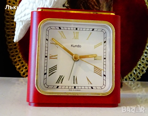 Немски настолен часовник,будилник Kundo. , снимка 5 - Антикварни и старинни предмети - 52336602