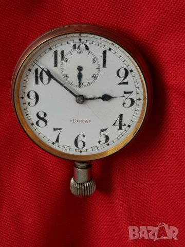 Стар голям механичен часовник DOXA  за автомобил, снимка 12 - Антикварни и старинни предмети - 37639458