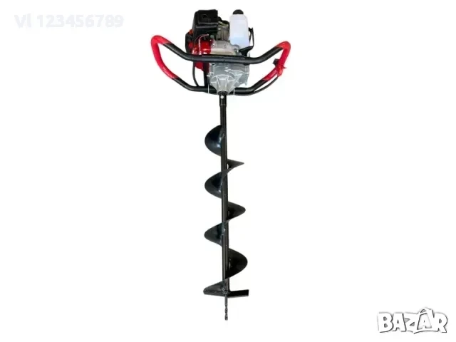 KRAFTROYAL-Моторен Бензинов Свредел за дупки 68 куб, свредло, колове, огради, лозя, дръвчета, снимка 2 - Градинска техника - 52258027