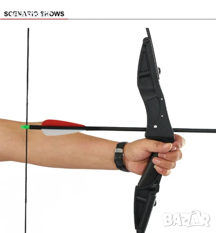 Комплект Спортен лък Toparchery 20 lbs, 12 карбонови стрели, Тубус за съхранение, снимка 6 - Лъкове и арбалети - 50755296