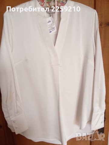 H&M Блуза от тъкана материя с трапецовидна кройка. Нова, снимка 2 - Блузи с дълъг ръкав и пуловери - 36892079