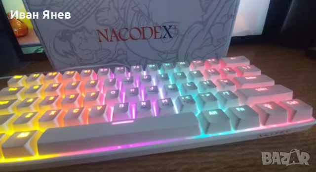 !!ЧИСТО НОВА!!! AJAZZ NK61 Механична клавиатура БЯЛА