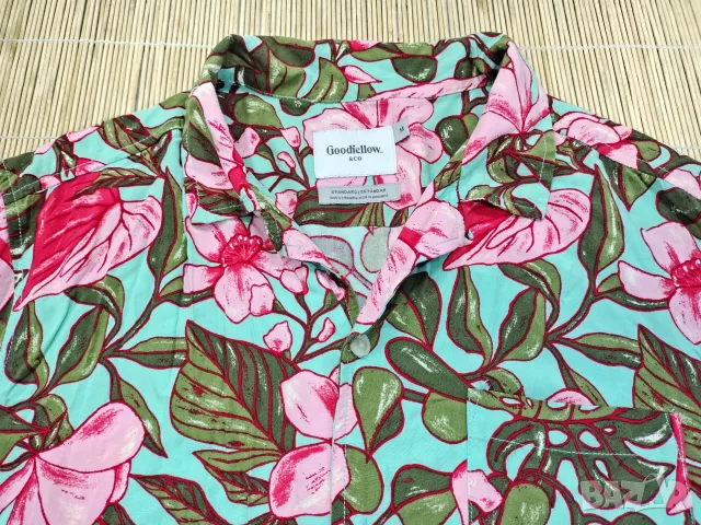 ОФЕРТА 📍 Goodfellow & Co Tropical / M / мъжка риза с къси ръкави, снимка 12 - Ризи - 55938210