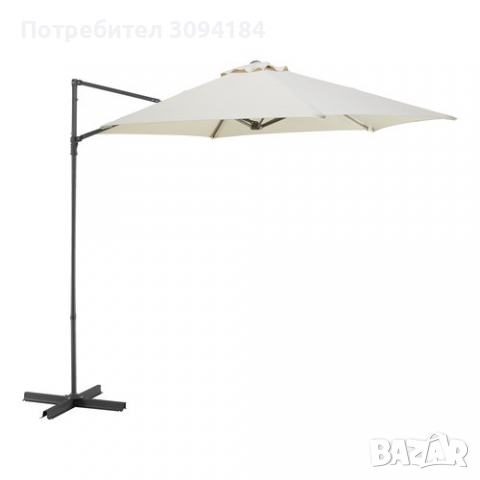 чадър за слънце,Ø260,цвят шампанско/натурал/, снимка 1 - Градински мебели, декорация  - 36493381