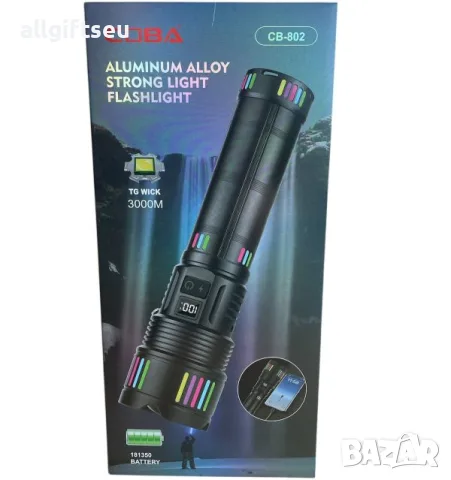 LED мощен фенер COBA CB-802, снимка 2 - Къмпинг осветление - 56508673