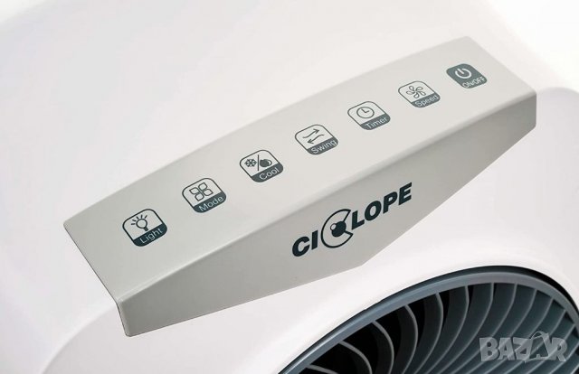 Охладител на въздух Ariete Ciclope 110 W , LED сензорен екран, 8L капацитет, бял, снимка 2 - Овлажнители и пречистватели за въздух - 39671995
