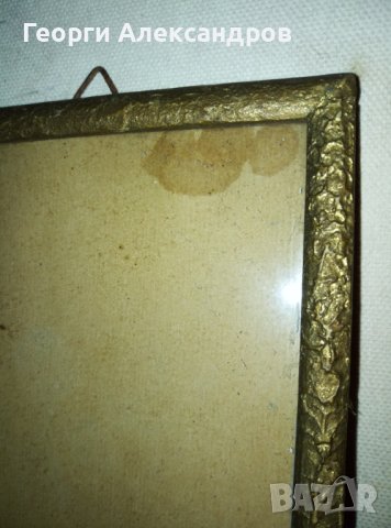 СТАРИННА ДЪРВЕНА РАМКА за СНИМКИ / ГРАФИКА / ГОБЛЕН със ЗЛАТЕН ВАРАК и СТЪКЛО, снимка 4 - Антикварни и старинни предмети - 42209160