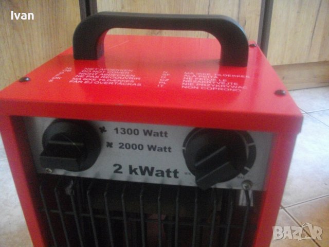 2KW 2000Вата Електрически Калорифер Отоплител Метален Компактен Холандия/Нидерландия Различни Печка , снимка 4 - Печки, фурни - 37717663