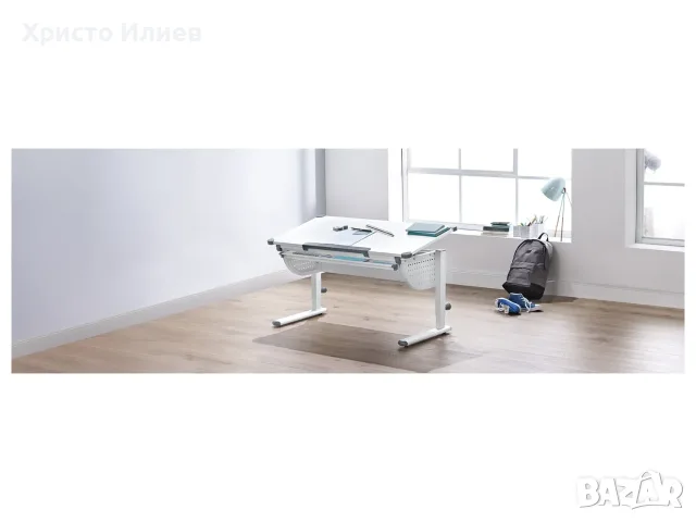Бюро с регулируема височина Ученическо бюро Бяло, снимка 8 - Бюра - 55816480