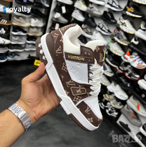 Мъжки маратонки Louis Vuitton Цвят- Бяло и Кафяво