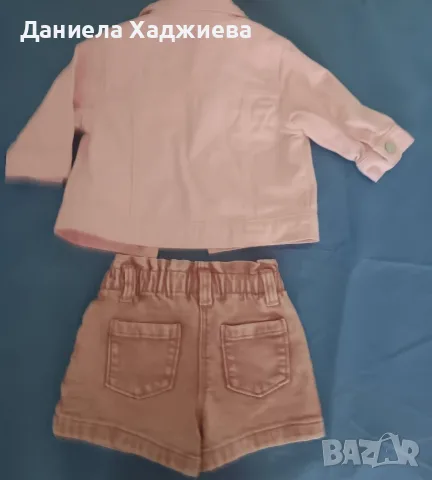  Прекрасен бебешки дънков лот от 2 части – Fred & Flo и Next (0-3 / 3-6 м), снимка 2 - Комплекти за бебе - 56127999
