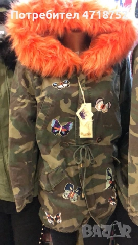 Топла дамска парка с качулка, снимка 4 - Якета - 53221848