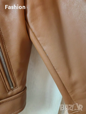 Кожено яке Stradivarius, снимка 4 - Якета - 53201738