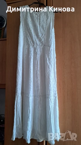 дълга памучна рокля Mango - xs , снимка 3 - Рокли - 50535534