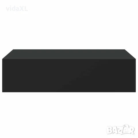 vidaXL Стенни рафтове с чекмеджета, 2 бр, черни, 40x23,5x10 см, МДФ, снимка 7 - Етажерки - 56146943