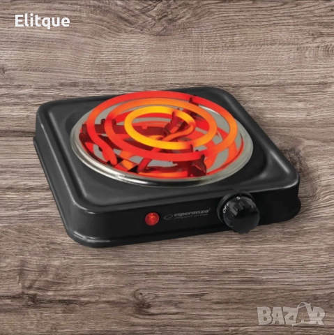 Котлон Esperanza, 1000W, Открит нагревател, 5 нива, Черен, 2 ГОДИНИ ГАРАНЦИЯ, снимка 3 - Друга електроника - 52895097