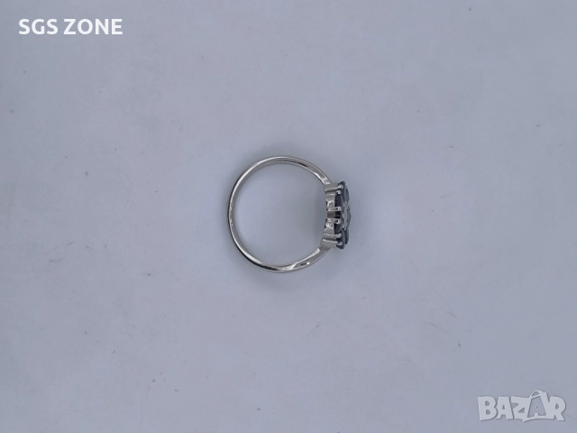 СРЕБЪРЕН ПРЪСТЕН СЪС САПФИРИ ОТ ТАЙЛАНД, снимка 3 - Пръстени - 52318287