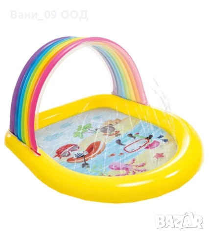 Детски басейн със сенник и пръскалка